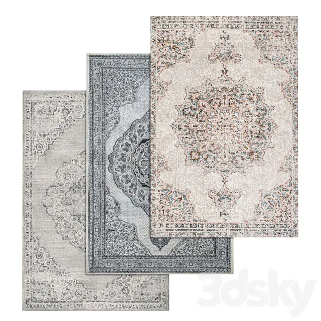 Carpets Set 1452 3D Model