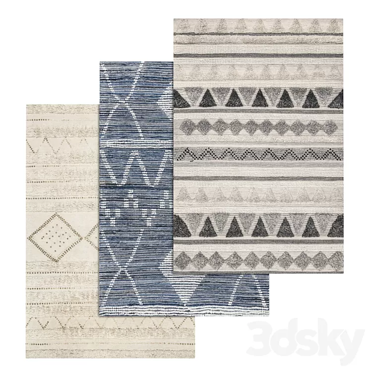 Carpets Set 1476 3D Model