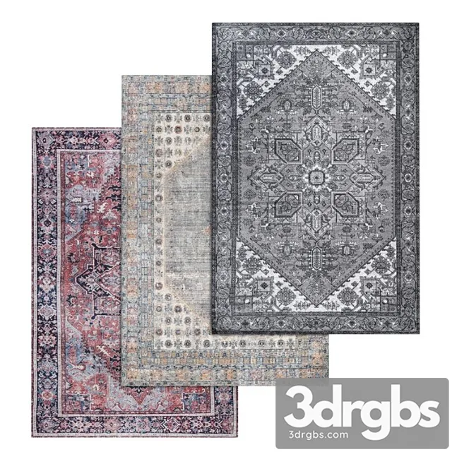 Carpets Set 1479 2 3D Model Download
