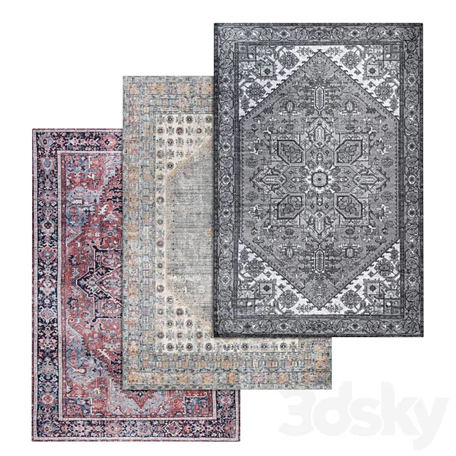 Carpets Set 1479 3D Model