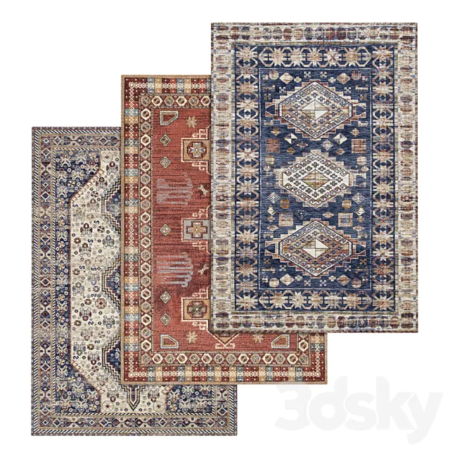 Carpets Set 1486 3D Model