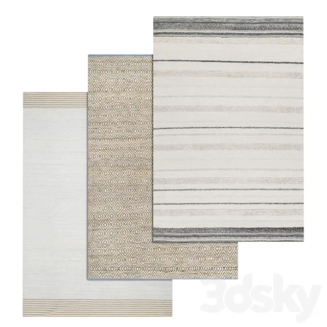 Carpets Set 1512 3D Model