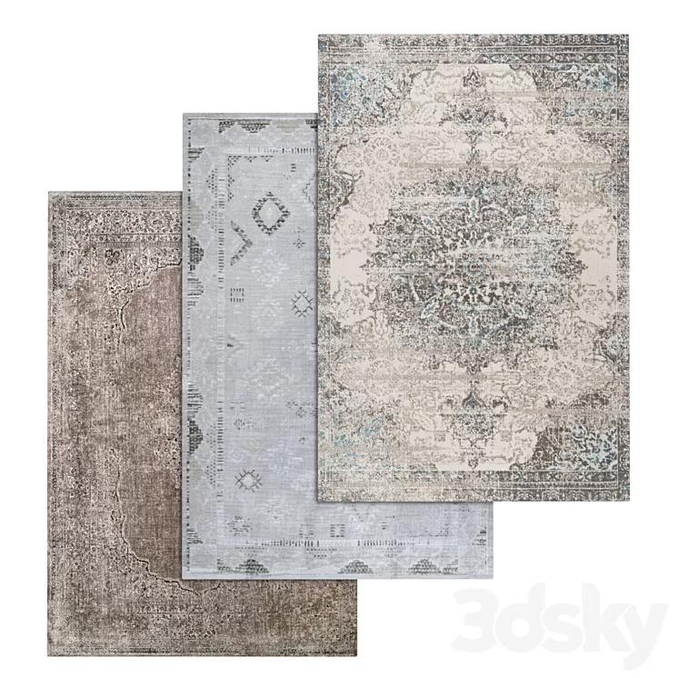 Carpets Set 1614 3D Model