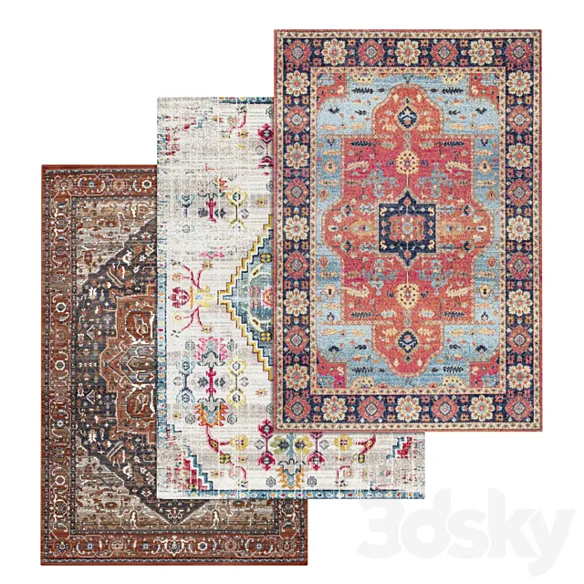 Carpets Set 1622 3D Model