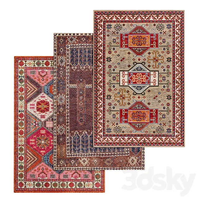 Carpets Set 1625 3D Model
