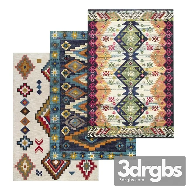 Carpets Set 1628 3D Model Free