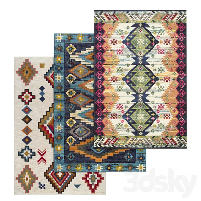 Carpets Set 1628 3D Model