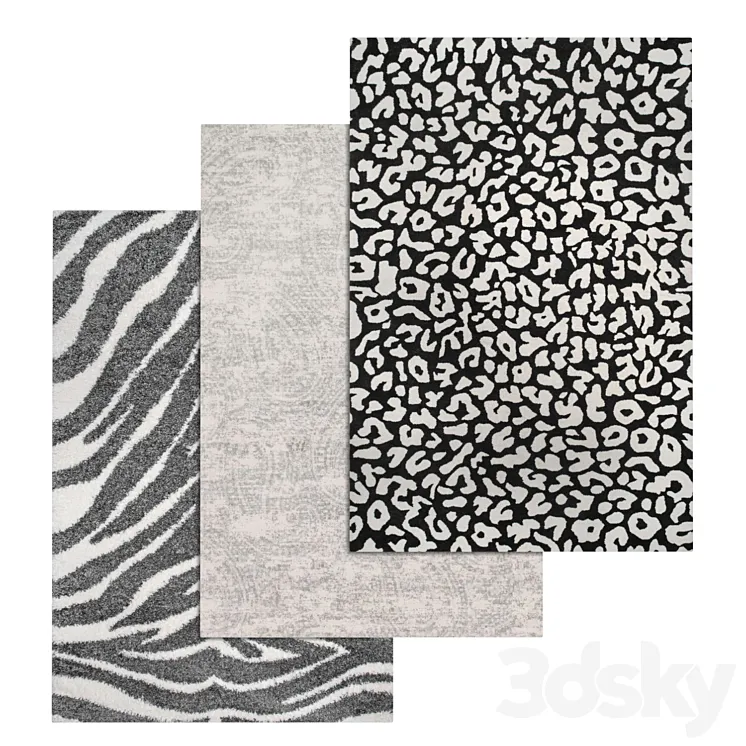 Carpets Set 1735 3D Model Free