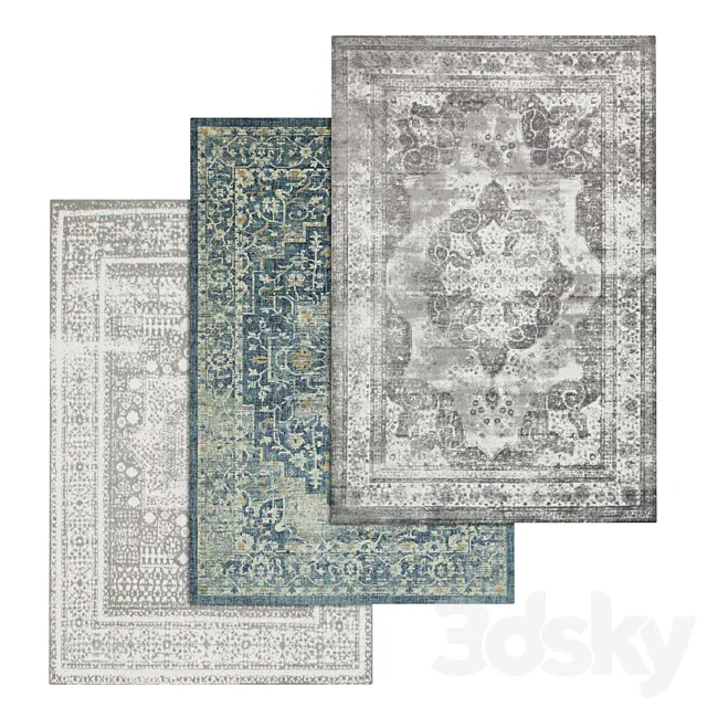 Carpets Set 1749 3D Model
