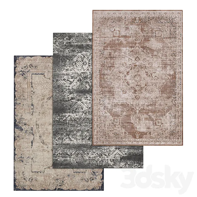 Carpets Set 1763 3D Model