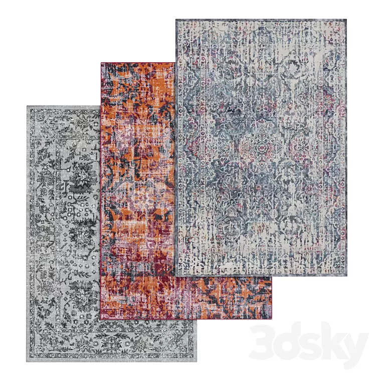 Carpets Set 1796 3D Model