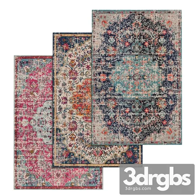 Carpets set 186 3D Model Download