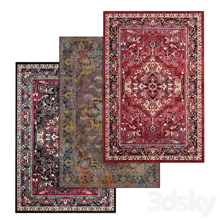 Carpets Set 2047 3D Model