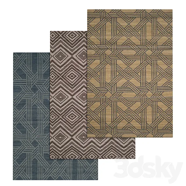 Carpets Set 208 3D Model