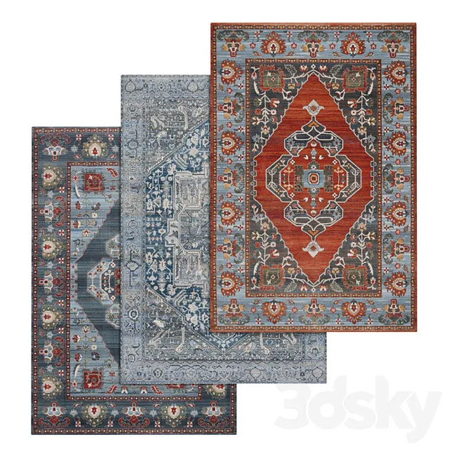 Carpets Set 492 3D Model
