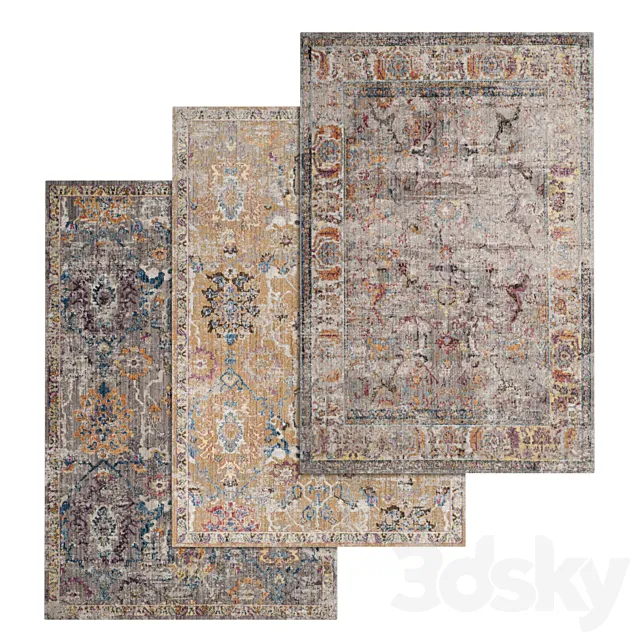 Carpets Set 87 3D Model