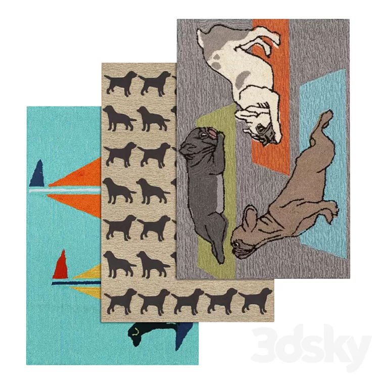 Carpets Set 935 3D Model