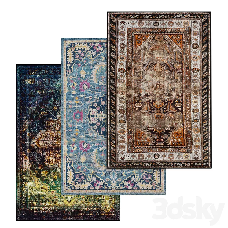 Carpets Set 979 3D Model