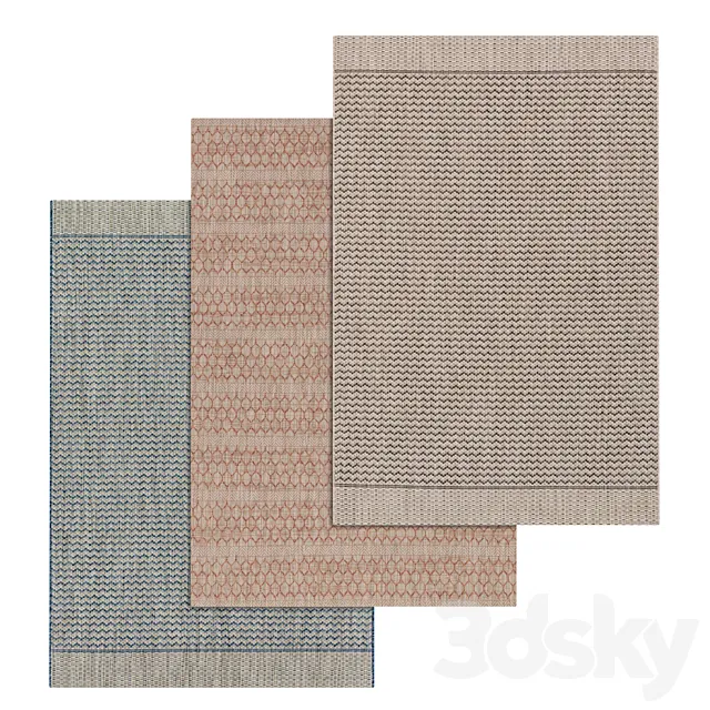 Carpets Set 990 3D Model