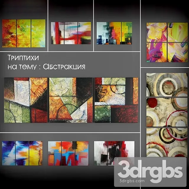 Carpets Set Art Decor 3D Model Free