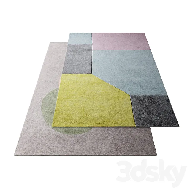 Carpets with a geometric pattern 3D Model
