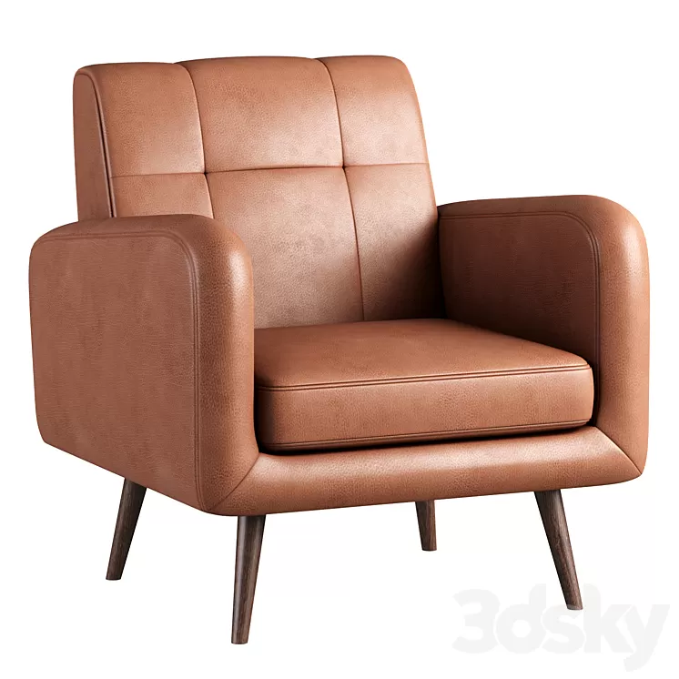 Carson Carrington Keflavik Mid-century Arm Chair 3D Model Free