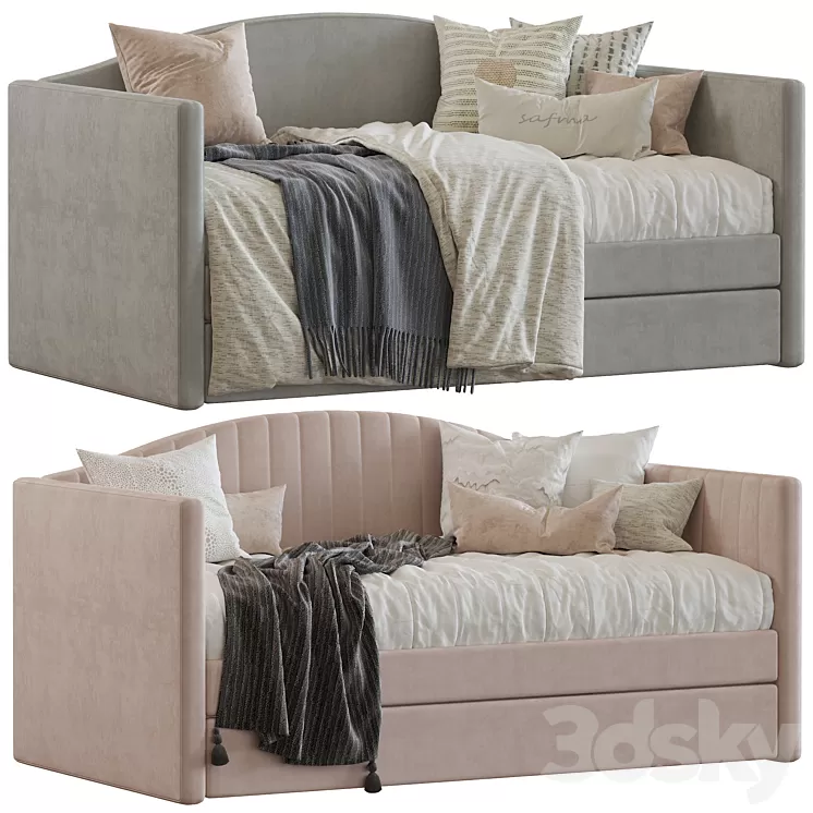 Carter Arched Twin Daybed w/ Trundle 361 3D Model Free