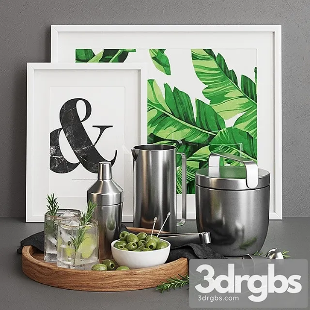 Carter cocktail set 3D Model Free