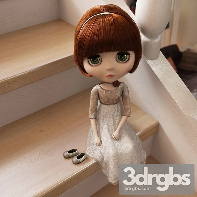 Cartoon Girl 3D Model Free