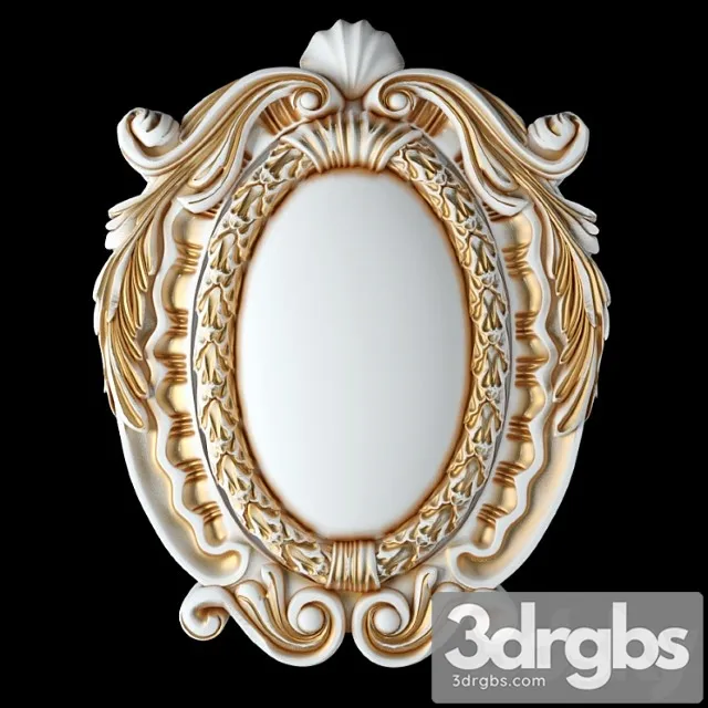 Cartouche Baroque 3D Model Free