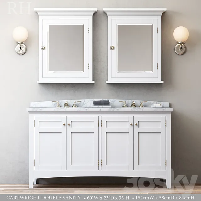 CARTWRIGHT DOUBLE VANITY 3D Model