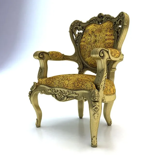 Carved Chair 3D Model