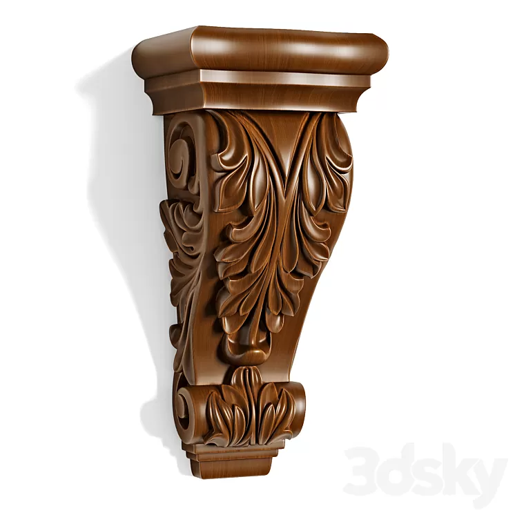 Carved Corbel 001 3D Model