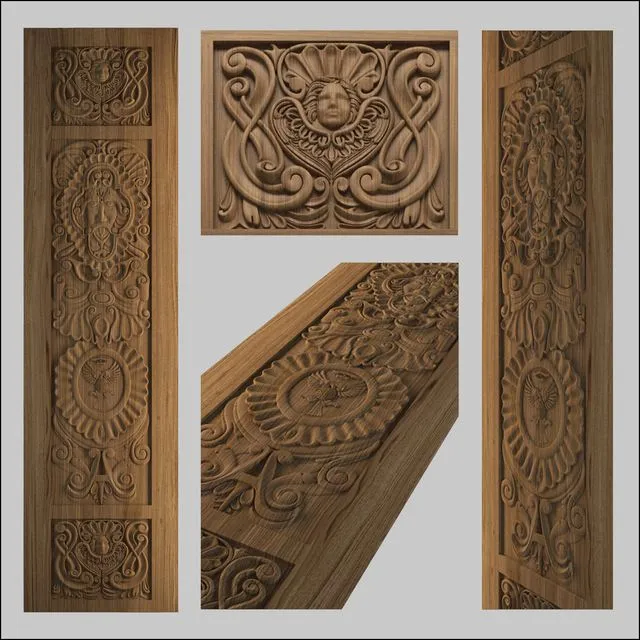 Carved door 3D Model