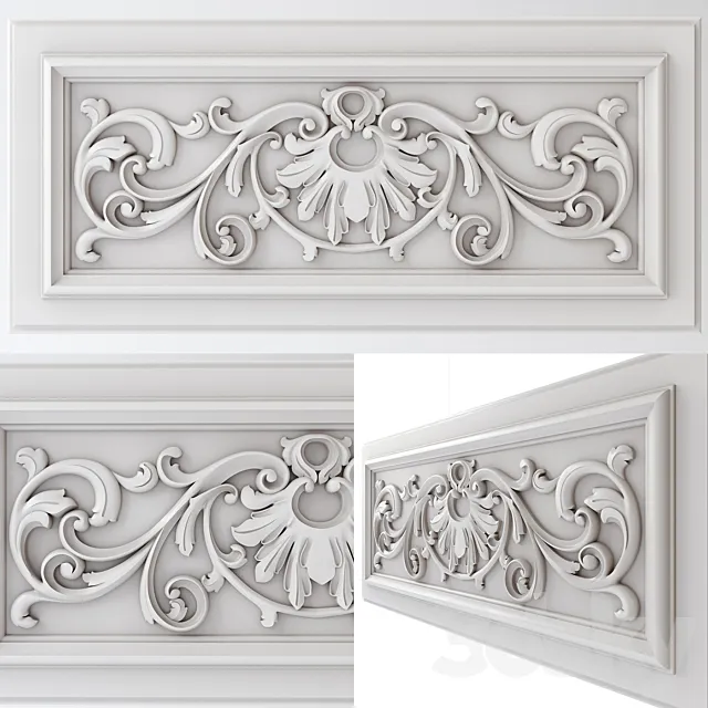 Carved facade 3D Model