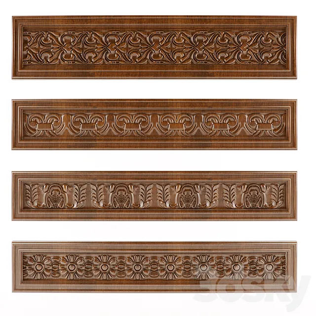 Carved friezes 3D Model