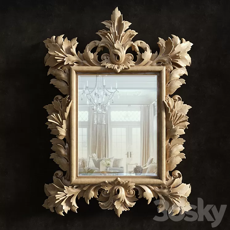 Carved mirror 3D Model