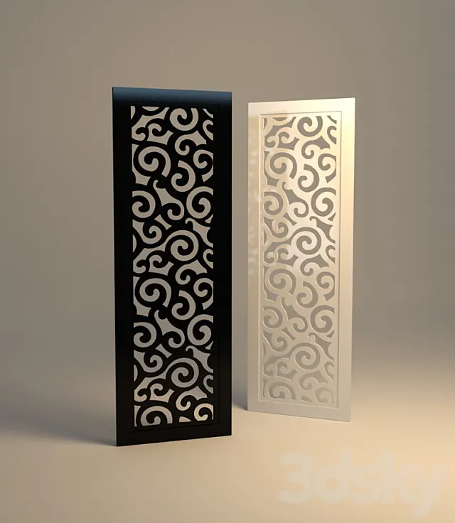 Carved panel Dongyang wood carving 3D Model