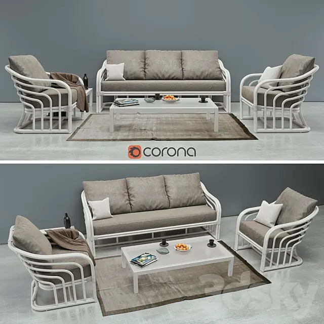 Casa Gran Sofa 3D Model
