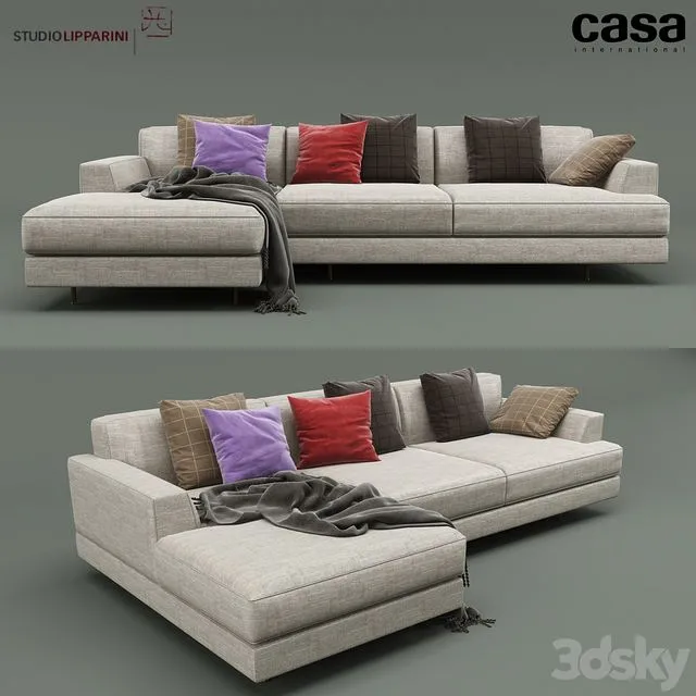 Casa Intl Cordovado Corner Sofa 3D Model
