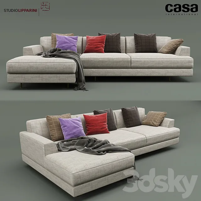 Casa Intl Cordovado Corner Sofa 3D Model