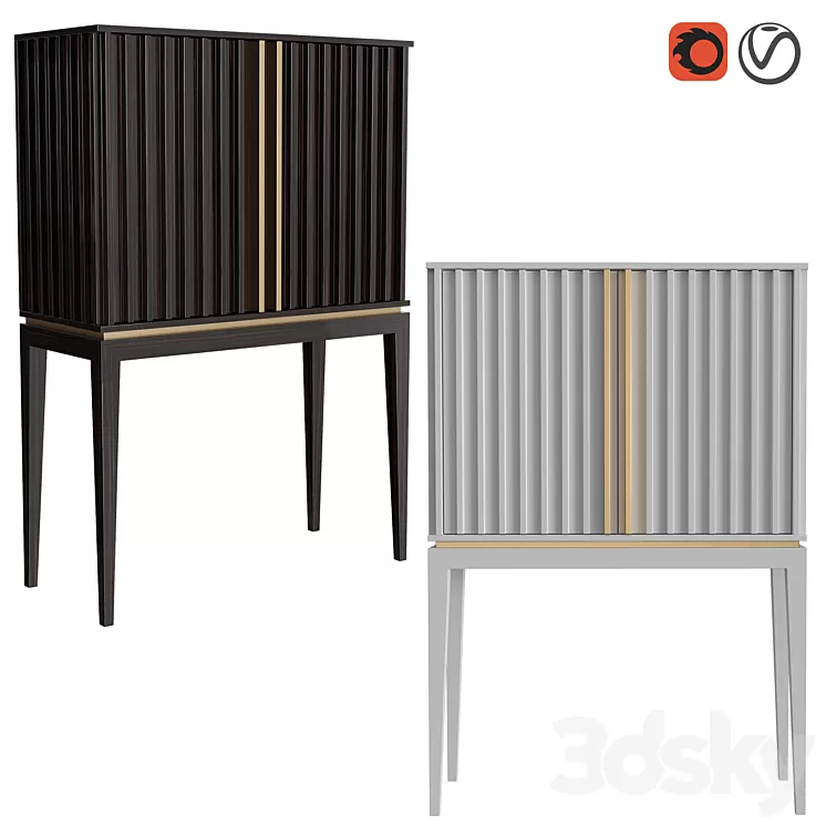 Casa Magna Relevo Bar Cabinet 3D Model