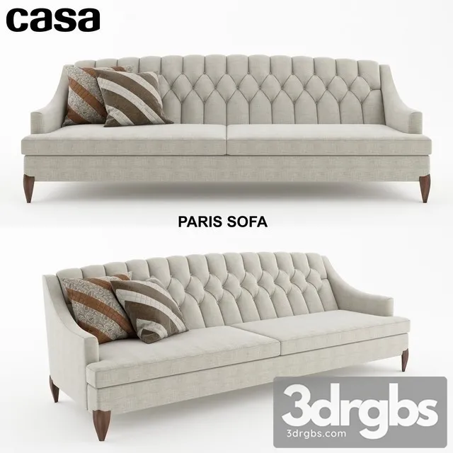 Casa Paris Sofa 3D Model Free