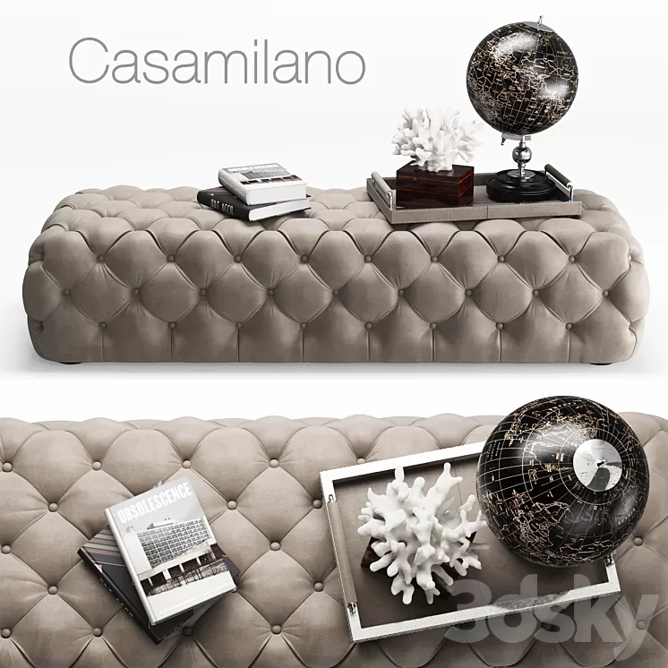Casamilano Hyatt Ottoman 160 3D Model