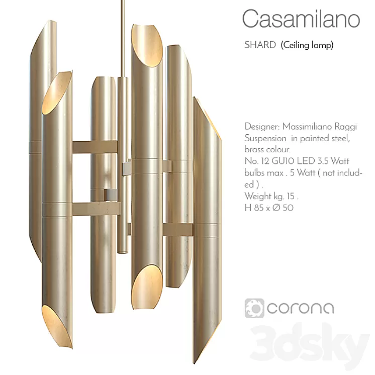 Casamilano shard ceiling lamp 3D Model