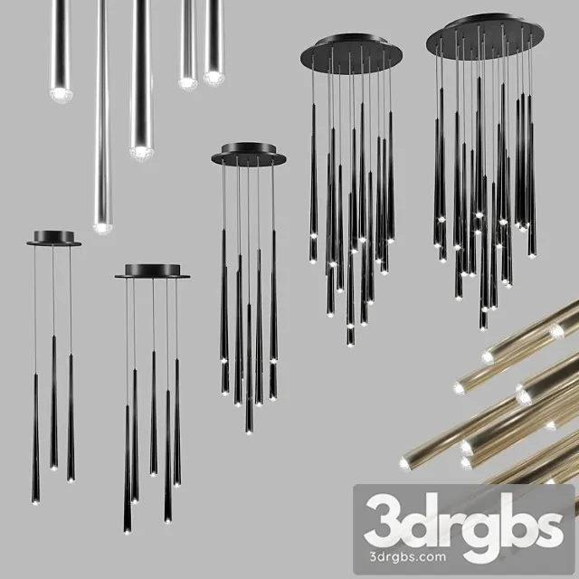 Cascade Modern Forms Disc 3 5 9 15 21 Lights 3D Model Free
