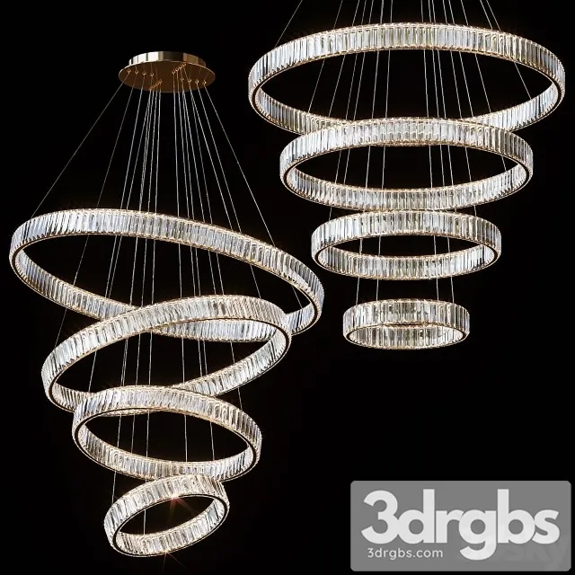 Cascading Pendant Chandeliers Bertolda Cas 3D Model Free