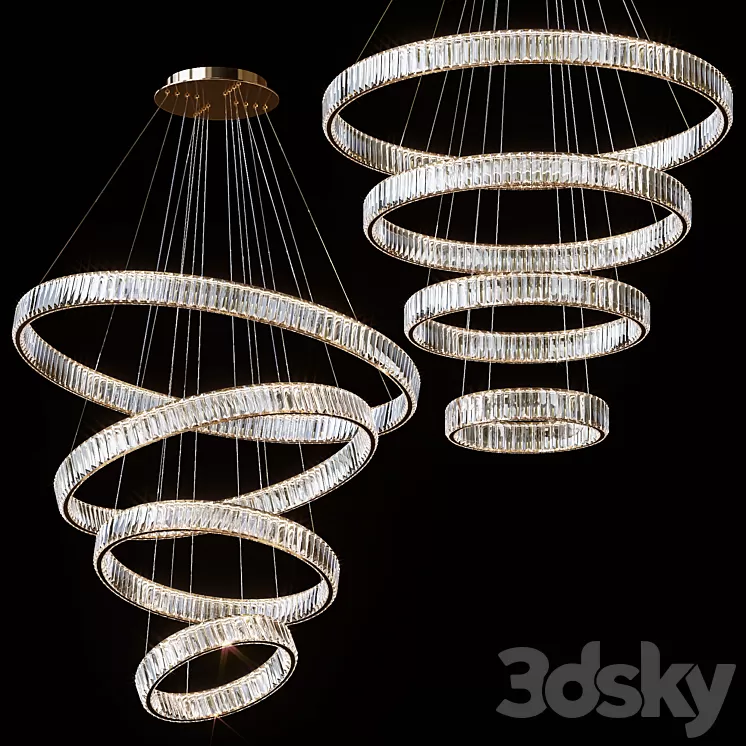 Cascading pendant chandeliers BERTOLDA CAS by lampatron ? 100cm ? 80cm ? 60cm ? 40cm