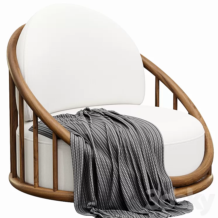 Cask armchair 3D Model Free