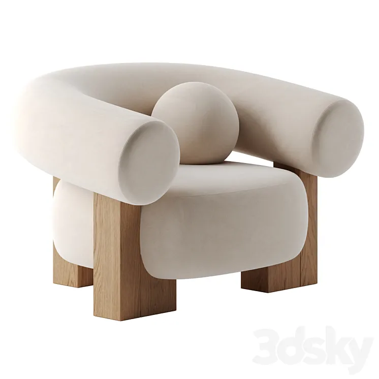Cassete armchair by collector 3D Model Free